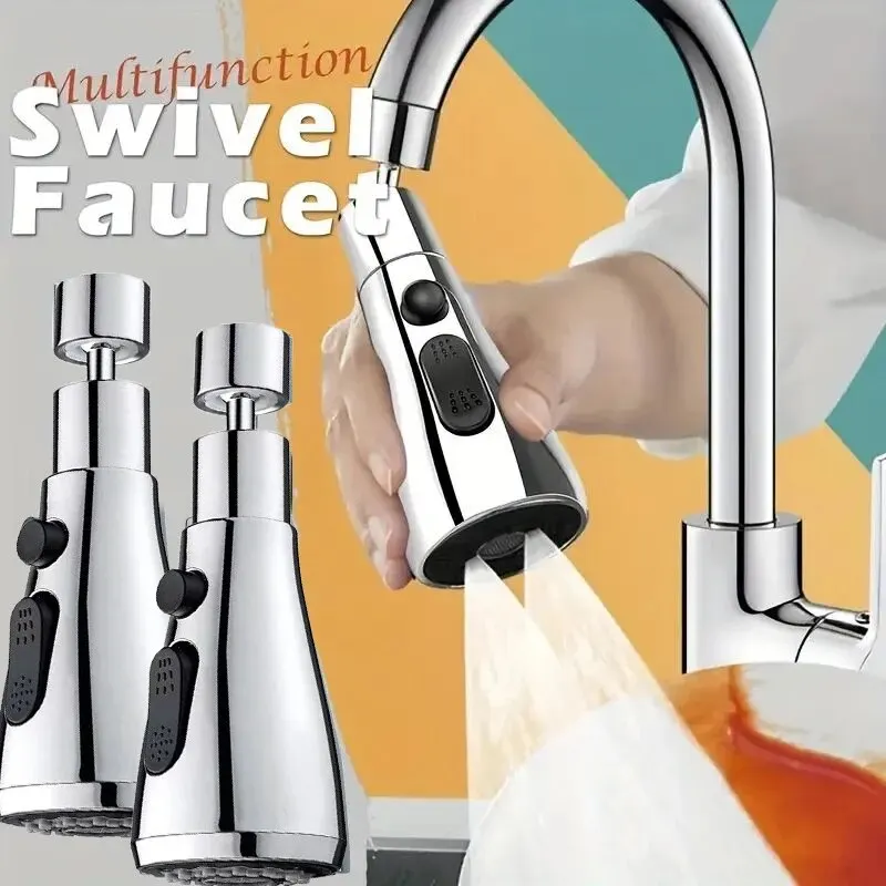 Faucet Extender Metal Alloy Three Modes
