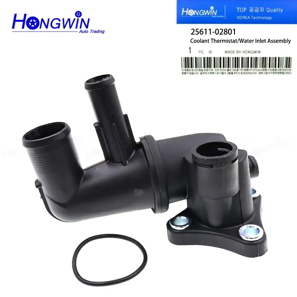 25611-02801 Thermostat Housing Water Outlet Pipe For HYUNDAI Getz 2002-2011 EON KIA PICANTO 2004-2011 i10 2007-2013