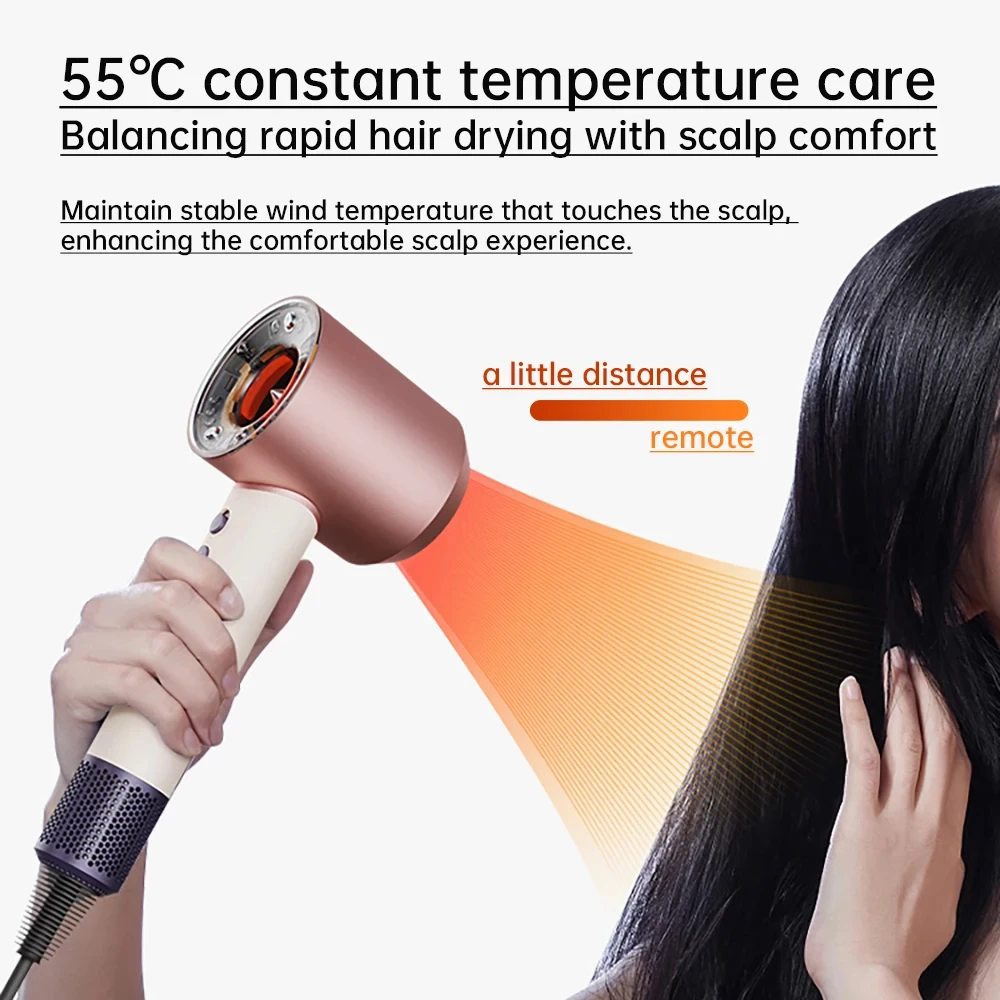 Professional Leafless Hair Dryer Automatic Temperature Control Fast Drying Powerful Blow Dryer Constant Anion Hair Dryer 6