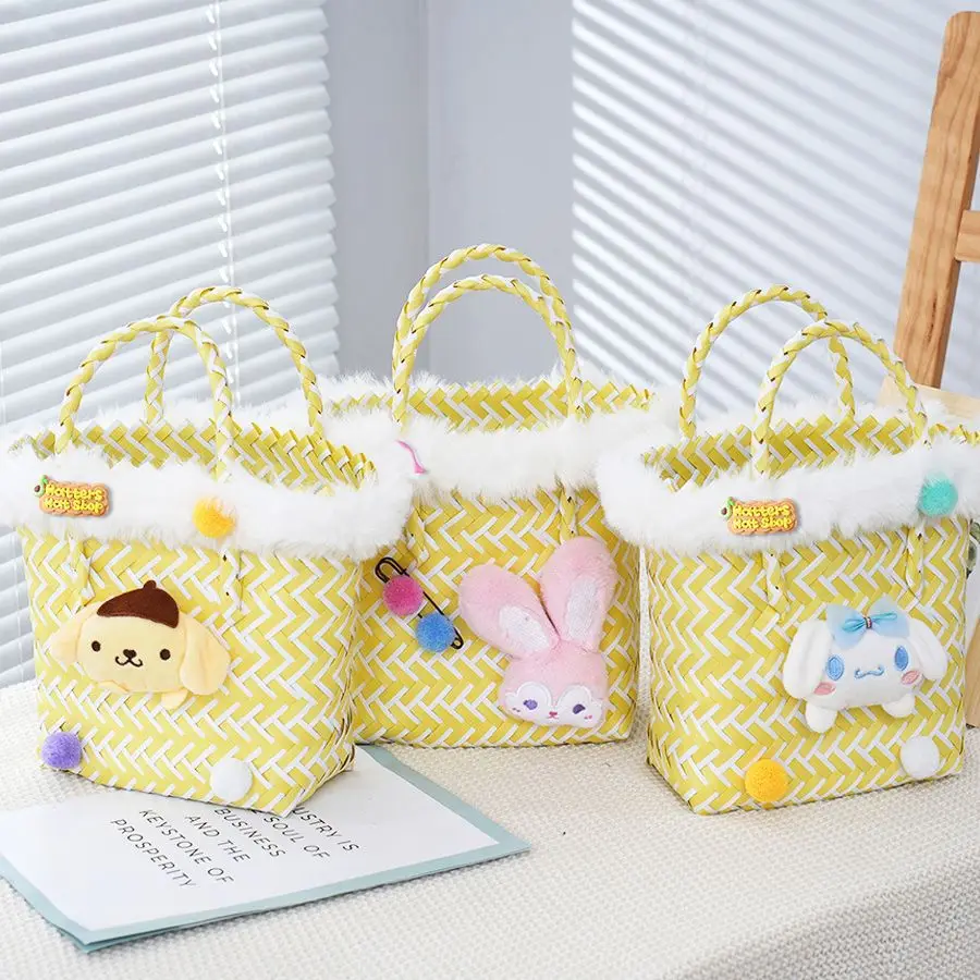 

Hot Hallowmas New Sanrio Anime Kuromi handbag Cinnamoroll kawaii Pompompurin My Melody Handbag Storage Makeup Bag Girl Gift