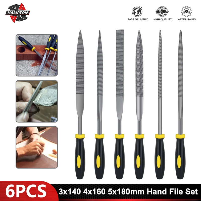 6PiecesMetalFileRaspDiamondNeedleFilesetRepairToolfor