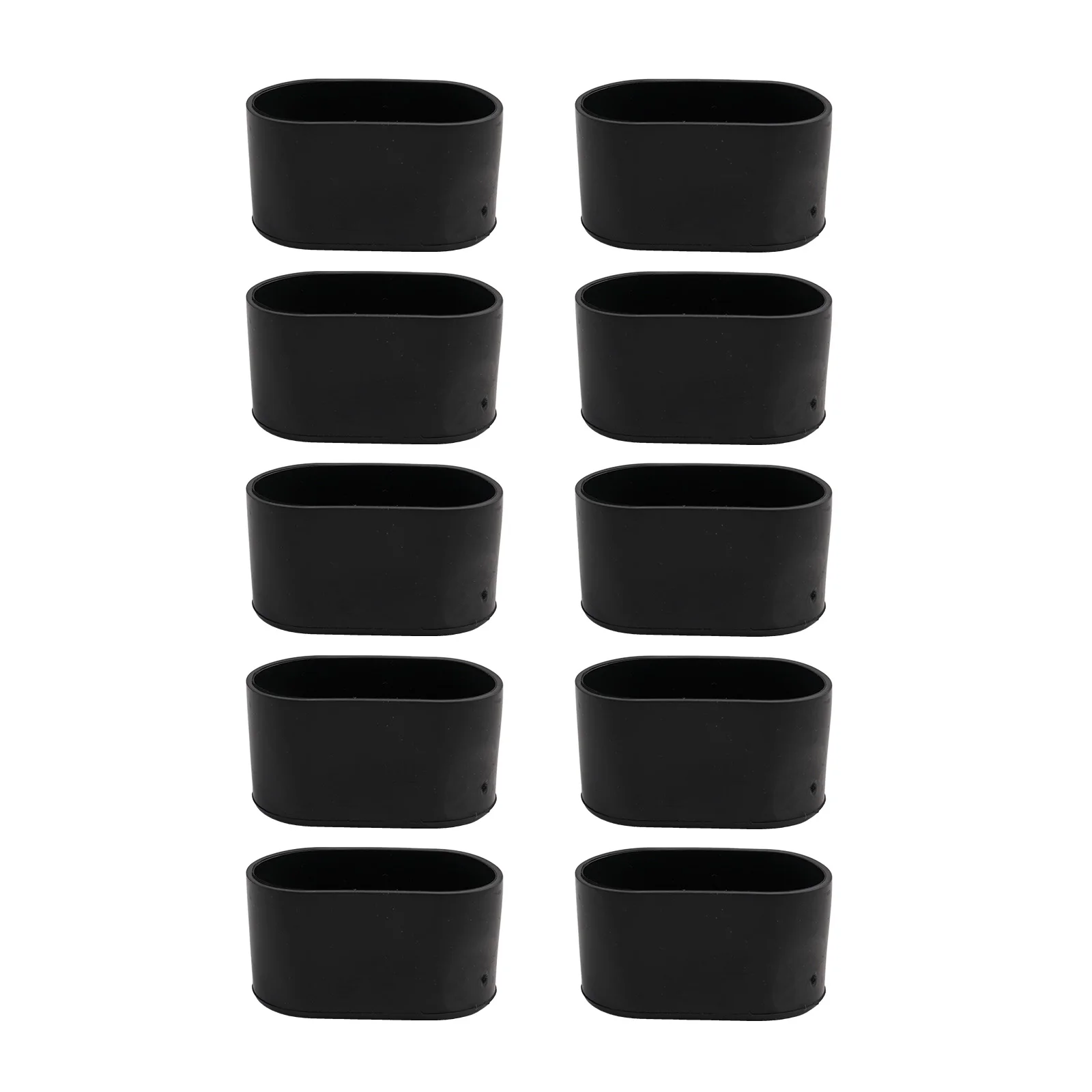 Rubber Oval Chair Leg Covers - 10 Pack Floor Protectors