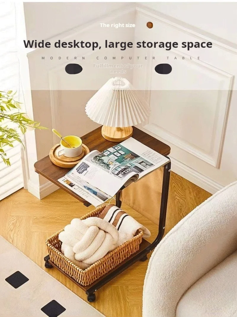 Small coffee table living room furniture combination Mobile coffee table sofa side