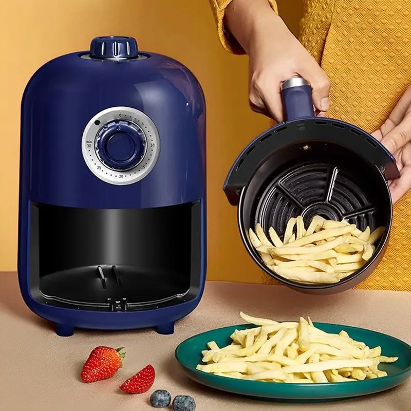 1L Capacity Oil Free Deep Fryer French Fries Chicken Frying Machine Time and Temperature Adjustable Smokeless Mini Bake Oven 4