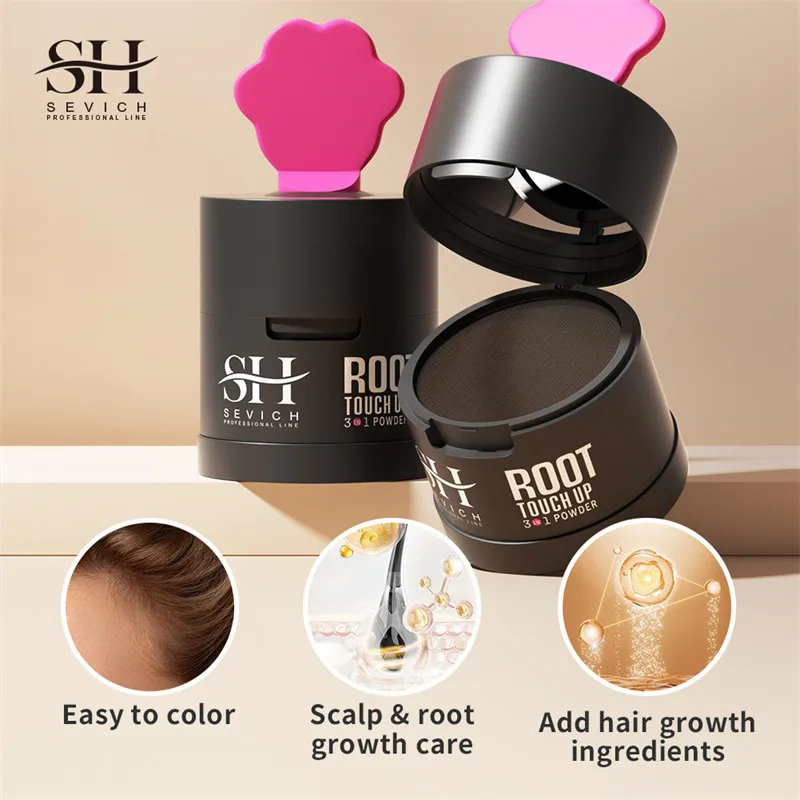 Sevich Hairline Shadow Powder Natural Instant Cover Up hair building powder hair building fibers hair coloring product Hair Concealer Coverage WaterProof Anti Hair loss Powder