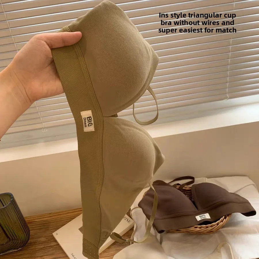 الجملة الفرنسية سيدة مثلث كأس الملابس الداخلية للنساء لا Underwire الراحة المضادة للترهل غطاء حمالة الصدر الصغيرة لا أثر الصيف رقيقة