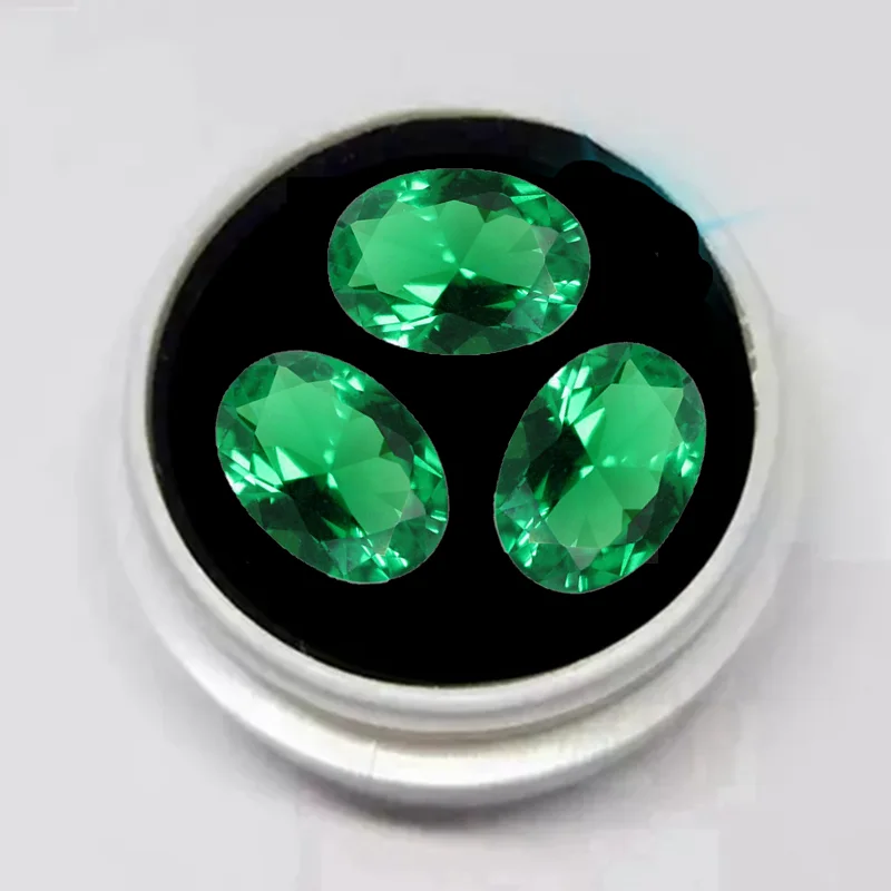 Pretty Nano Emerald Gemstone 13x18mm Oval Cut Large Size VVS Loose Gemstone for Jewelry Making/Collection/Setting Stone
