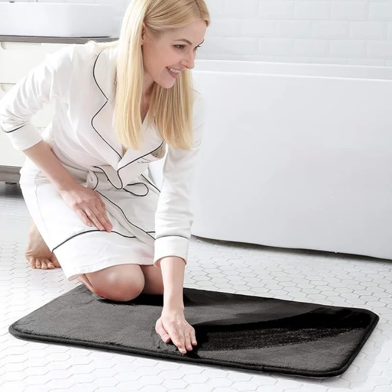 Floor Mat Absorbent Non Slip Bath Mat Anti Slip Coral Velvet Bathroom Floor Door Home Decoration