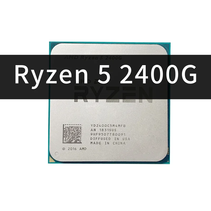 

CPU R5 2400G R5 2400G 3.6 GHz Quad-Core Eight-Thread 65W CPU Processor YD2400C5M4MFB Socket AM4 ryzen