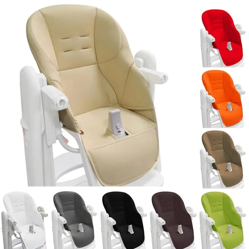 Kids Highchair Cushion Pad High Chair Dining Protection Cover Cushion PU Leather And Sponge Comfortable Seat Pad Boy And Girl