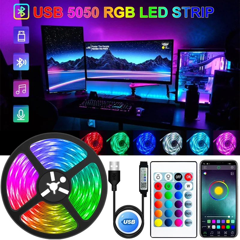 Stå sammen Tal til Udsæt Led Strip Lighting Bluetooth | Led Strips Lights Room | Led Lights Room  Lamps - Led - Aliexpress