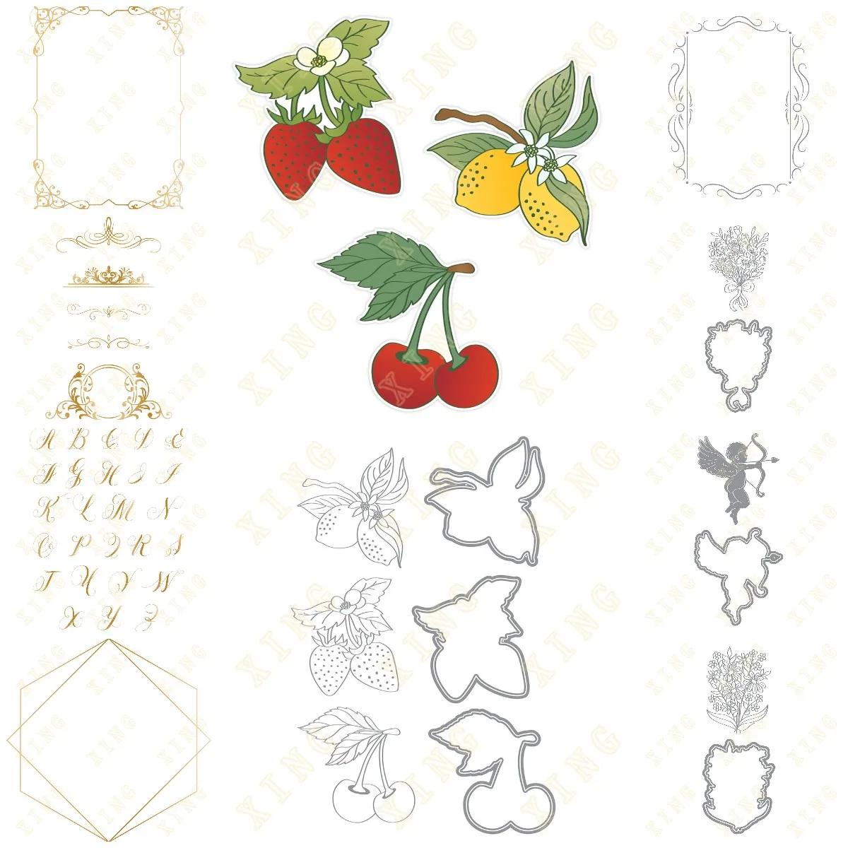 Fustelle Fustelle San Valentino Letterpress Fleurs Petite Metal Cutting Dies Solid Hot Foil Plate Scrapbook Diary Decoration Goffratura