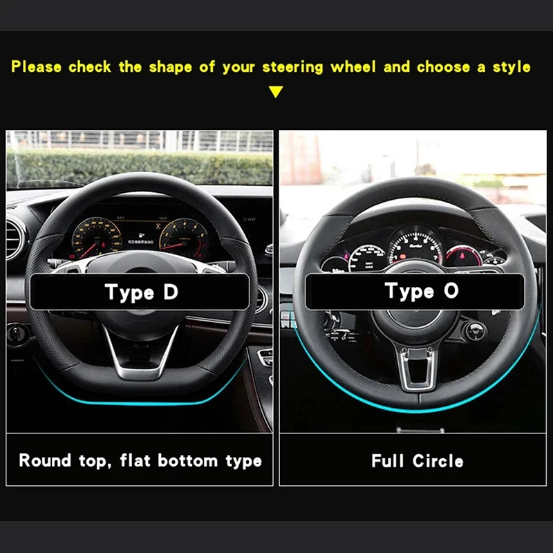 Steering Wheel Cover Universal Car Carbon Fiber Leather Three-dimensional Anti Slip Timple And Fashionable Accessories steering wheel cover
