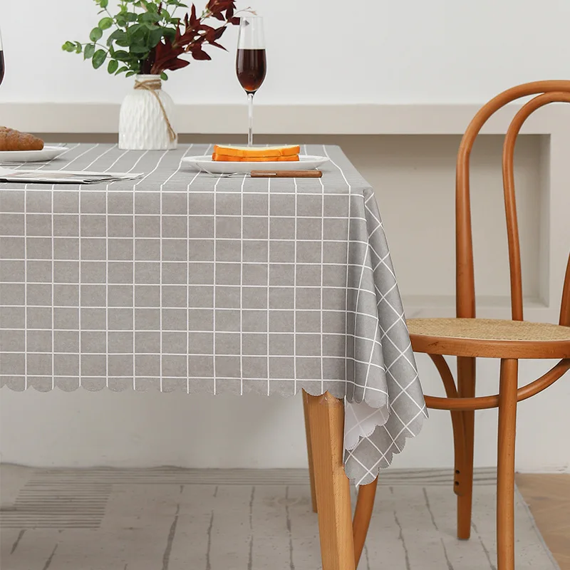 

Unique Checkered Pattern 100% Polyester Waterproof Tablecloth Wrinkle-Resistant Country Style Family Gatherings & Outdoor Picnic