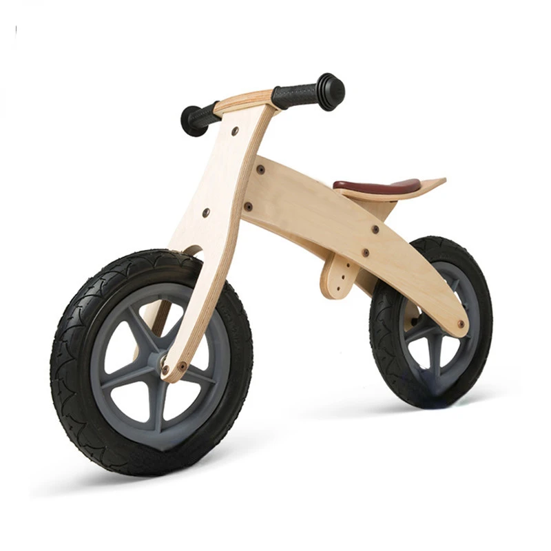 Kids Wooden Balance Bike Without Pedals Playschool Multistage Walking