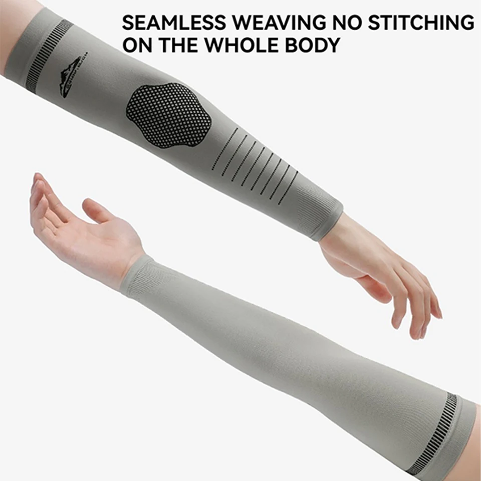 1Pair Ice Silk Arm Sleeves for Men & Women UV Sun Protection Breathable Outdoors Sports Workouts Lightweight Arm Sleeves