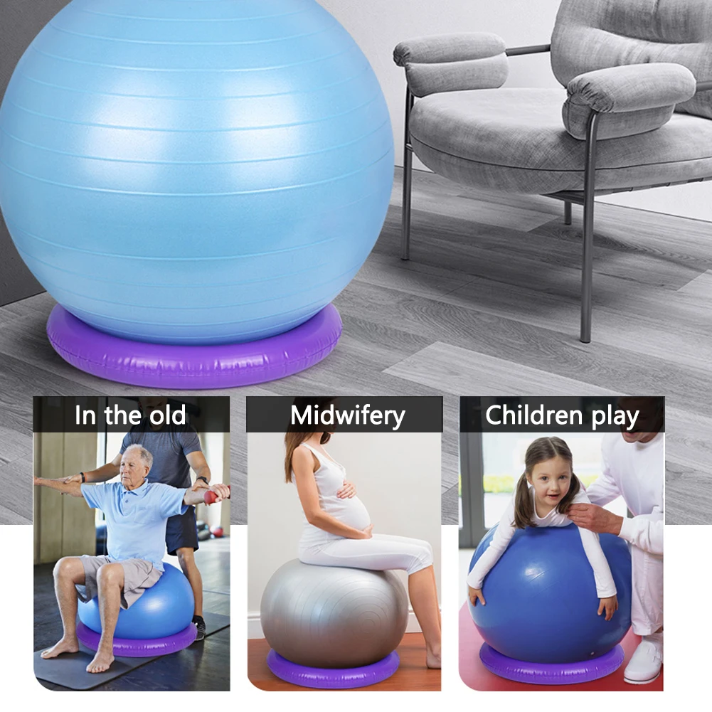 Description Picture 6 of itemGym Yoga Ball Base Non-slip Explosion-proof PVC Pilates Round Exercise Thicken Stable Balance Fixed Ring For 45-75cm Yoga Ball
