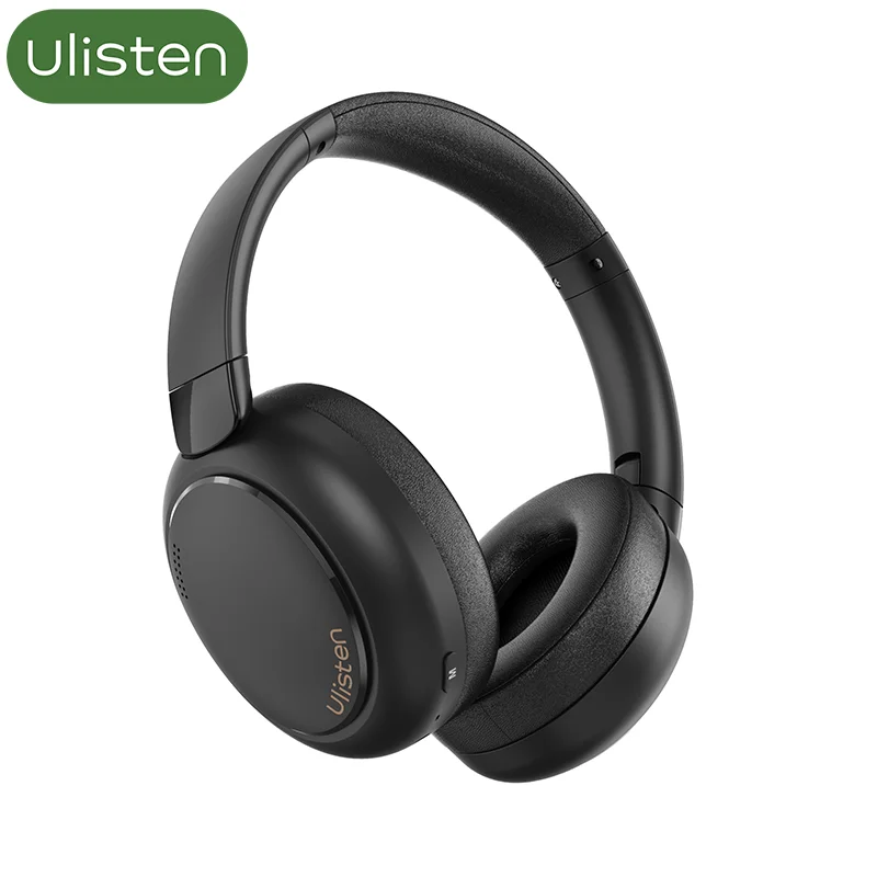 

Ulisten Wireless Bluetooth V5.3 Headphone Original Earphone Bass Sound Low Latency Soft Memory Protein Foam Earmuff Headsets 40H