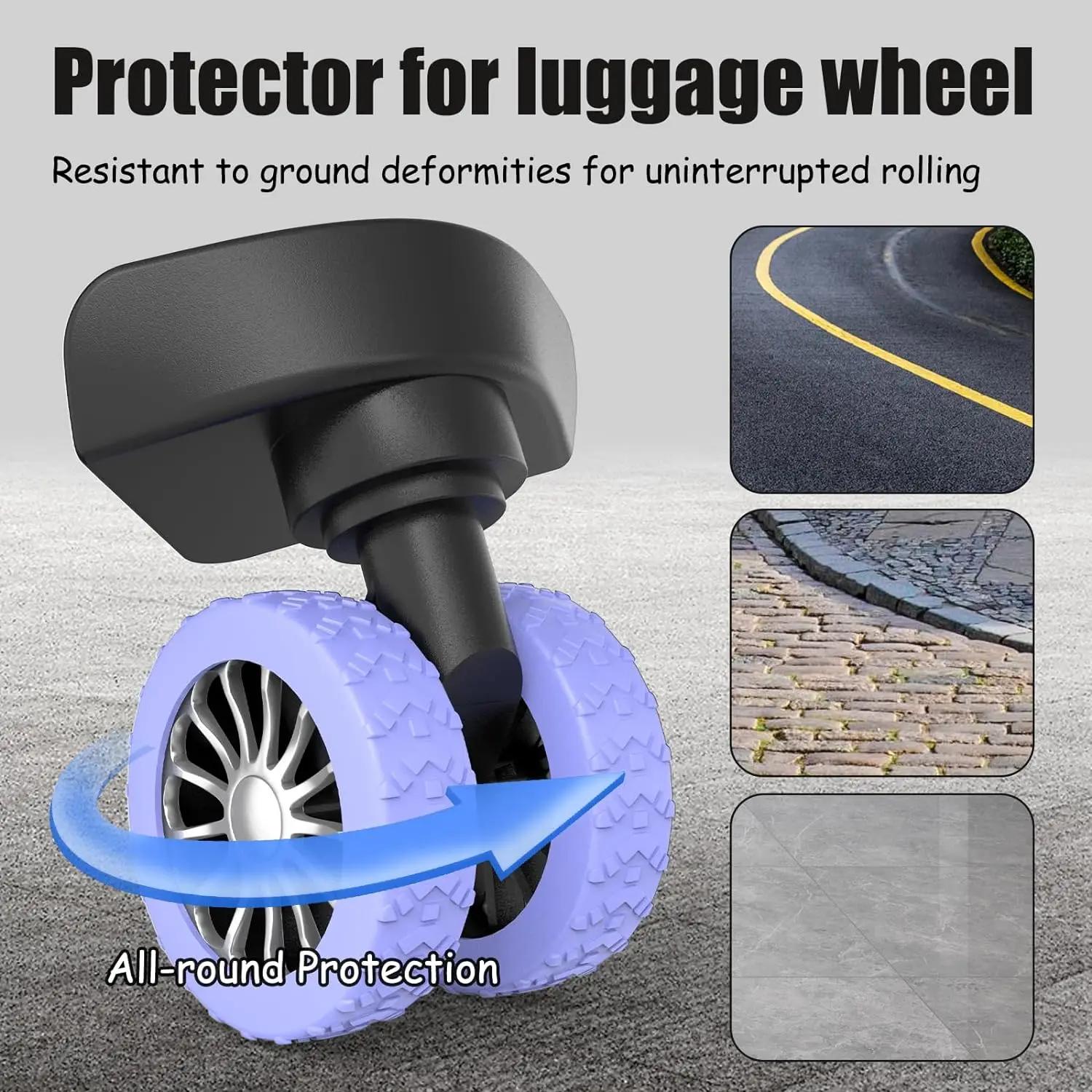 4/8Pcs Luggage Wheel Covers Portable Suitcase Wheel Protector Covers Silicone Luggage Wheel Covers Luggage Spinner Wheel Covers 2