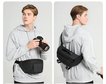 Marsupio per fotocamera Custodia per fotocamera compatta impermeabile Marsupio portatile con supporto per treppiede Borsa per fotocamera Zaino per imbracatura per fotocamera