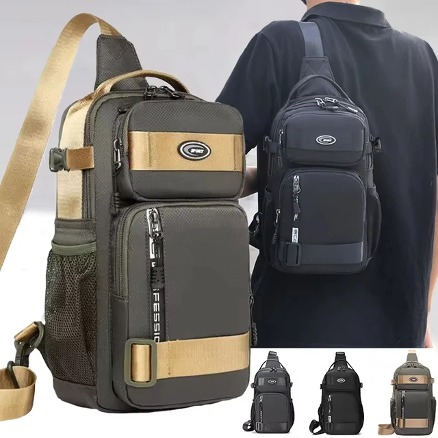 Les sacs à bandoulière neutres pour hommes et femmes conviennent aux voyages, comprenant des sacs à bandoulière et des sacs de voyage, un sac de poitrine pour hommes 1