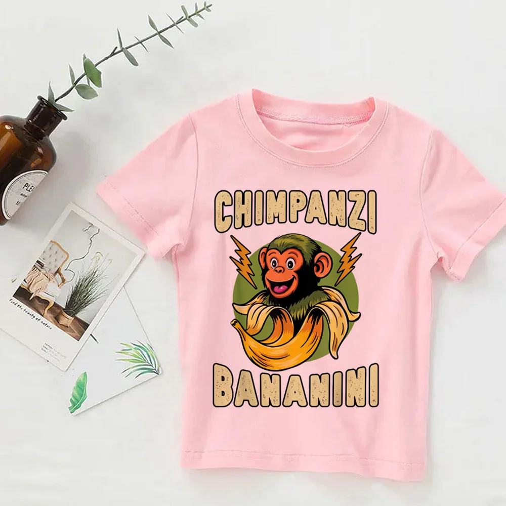 Italian Brainrot Animals Kids T-shirt - Cute and Absorbent Casual Summer Tee
