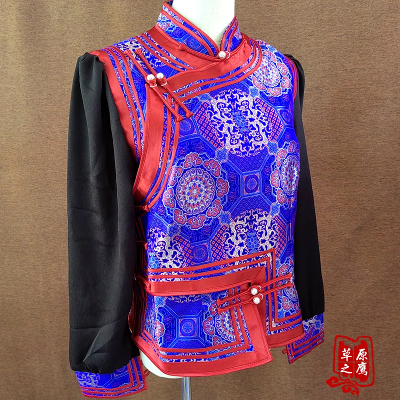Mongolian Vest Women's One-Sleeve Ethnic Clothes Improved Casual Spring Shirt