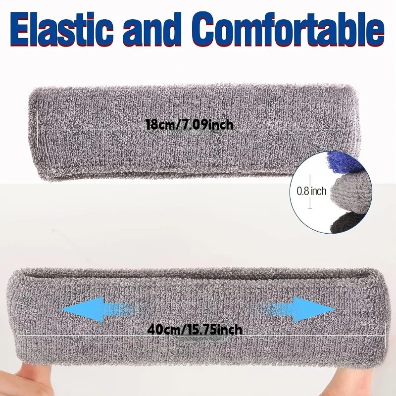 Stirnband aus Bio-Baumwoll-Frottee für Herren-Sportbekleidung.