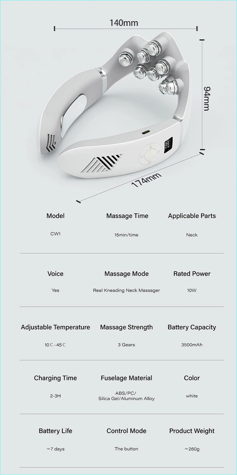 Hot Cold Compress Cervical Spine Multifunctional Massager Health Neck Protector Effective Pain Relief Smart_voghion.com