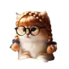 Pet cat bangs straight hair wig braids Pet dog big wave wig headdress holiday cosplay costume accessories 6