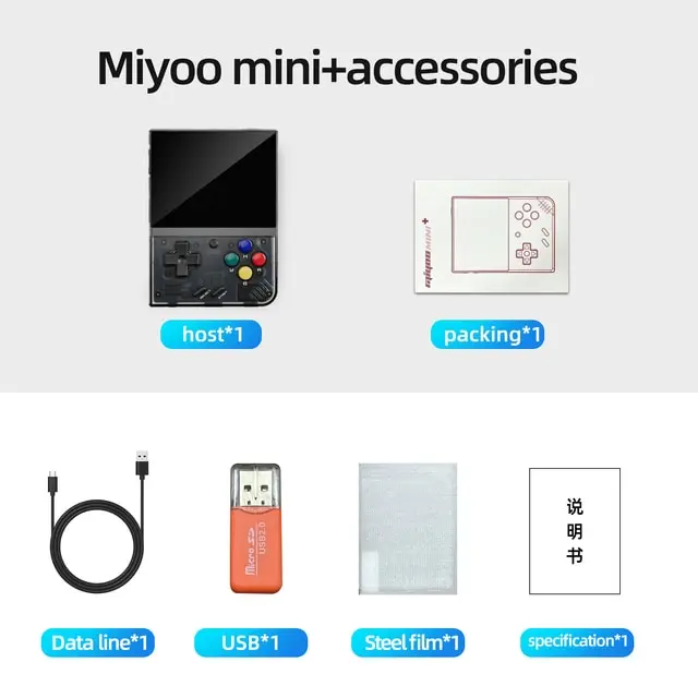 thumbnail image 1 of MIYOO Mini Plus Portable Retro Handheld Game Console V2 Mini+ 3.5 Inch IPS Screen Classic Video Game Console Linux System Gift, 1 of 5