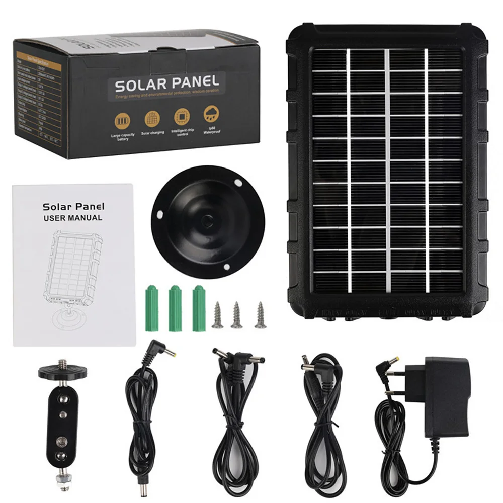 Trail Camera Solar Panel 4400mAh Rechargeable Solar Charger Panel for Hunting Camera