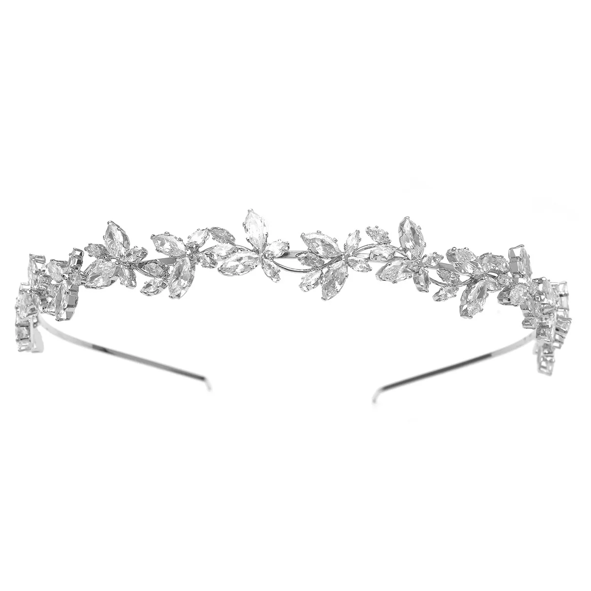 YCDZSWWL Exquisite Handmade Bridal Crown with Zircon Butterfly Design, Luxurious Hair Jewelry for Parties