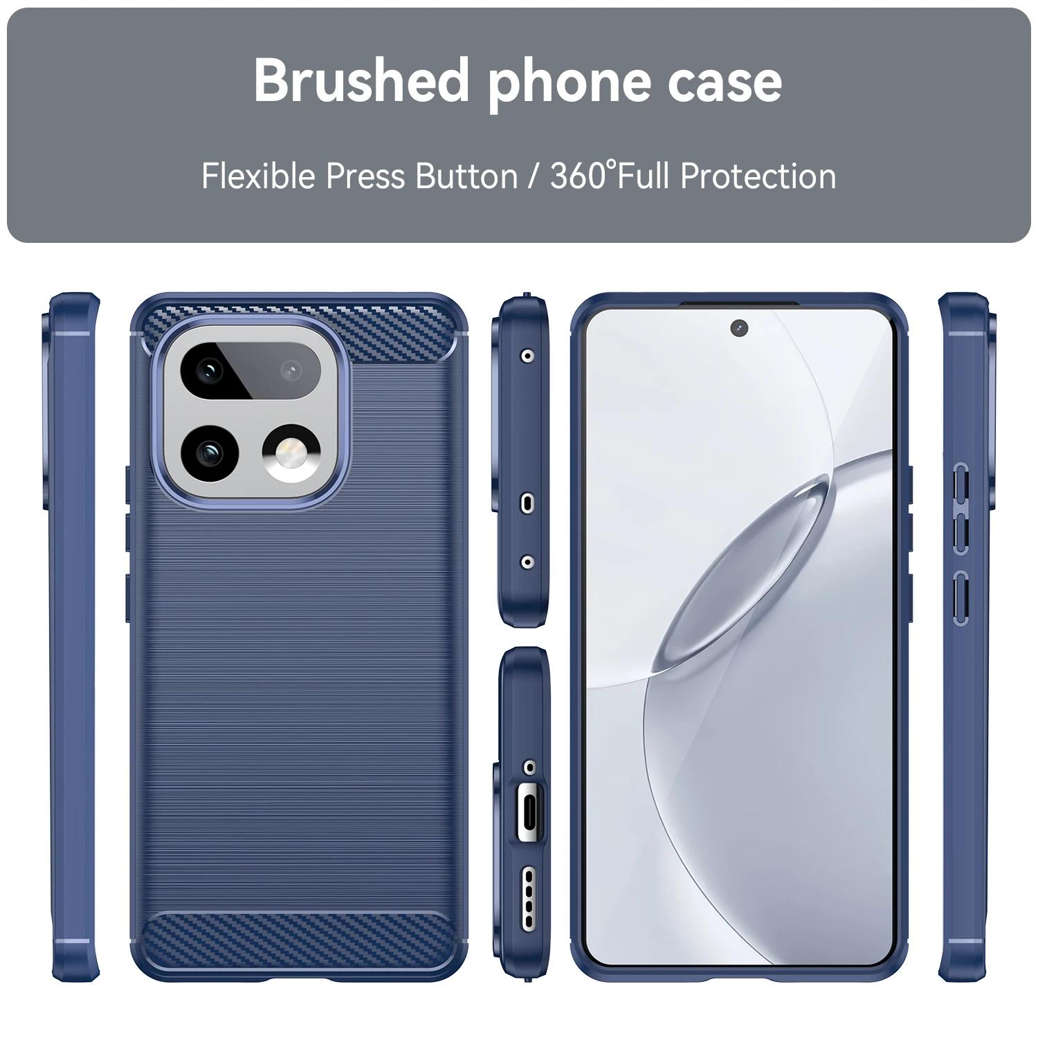 Premium Carbon Fiber Soft TPU Silicone Back Cover