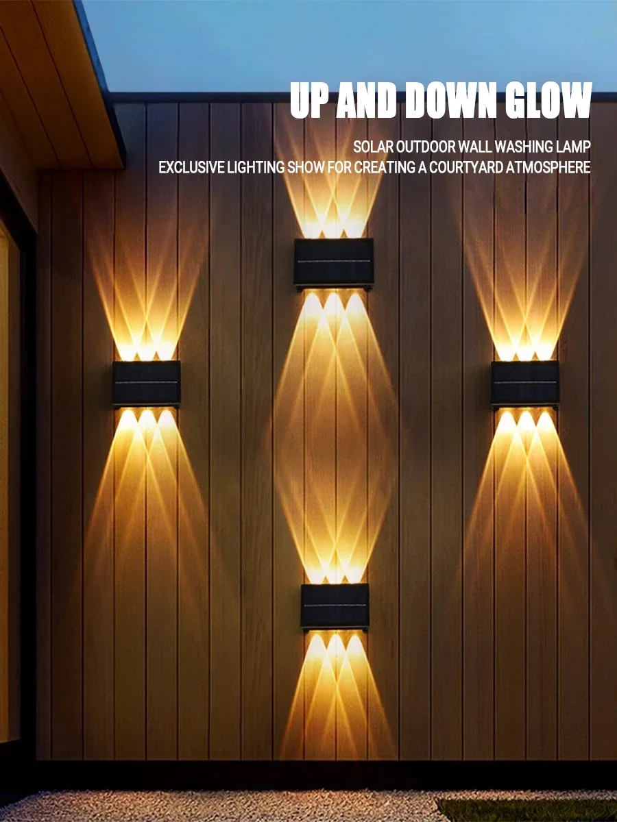 Description Picture 2 of itemSolar Wall Lamp Outdoor Decoration Garden Courtyard Household Wall Lamp Waterproofing Down Lighting Outdoor Decorative Wall Lamp