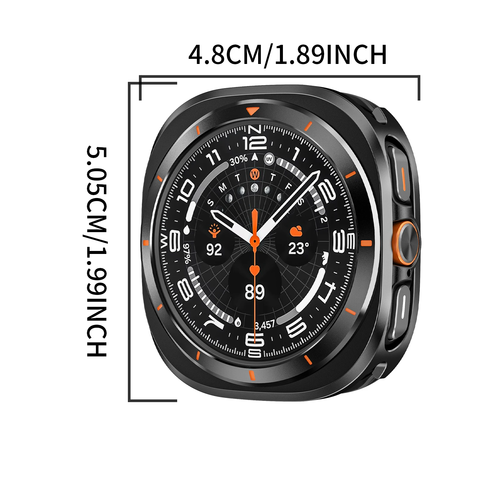 Enhanced Protective Metal Case for Samsung Galaxy Ultra Watch - No Screen Film Included