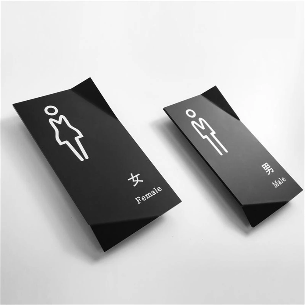 Sign Guided Bathroom Signage Board Washroom Creative High Grade Men & Women Acrylic Sign Board Printing