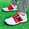 Men Professional Golf Shoes Waterproof Spikes Golf Sneakers Black White Mens Golf Trainers Big Size Golf Shoes for Men 6