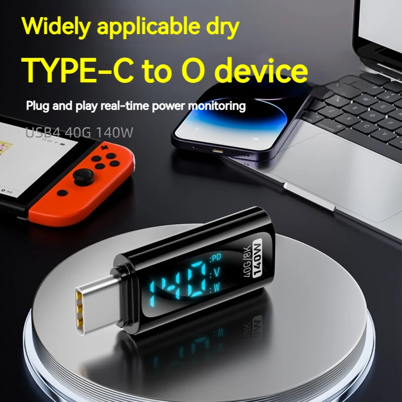 140W Digital Display USB 40Gbps Type-C OTG Adapter 8K Vedio USB-C Data Tranfer Fast Charging Converter for Macbook Phone Laptop otg adapter usb to type c adapter type c adapter