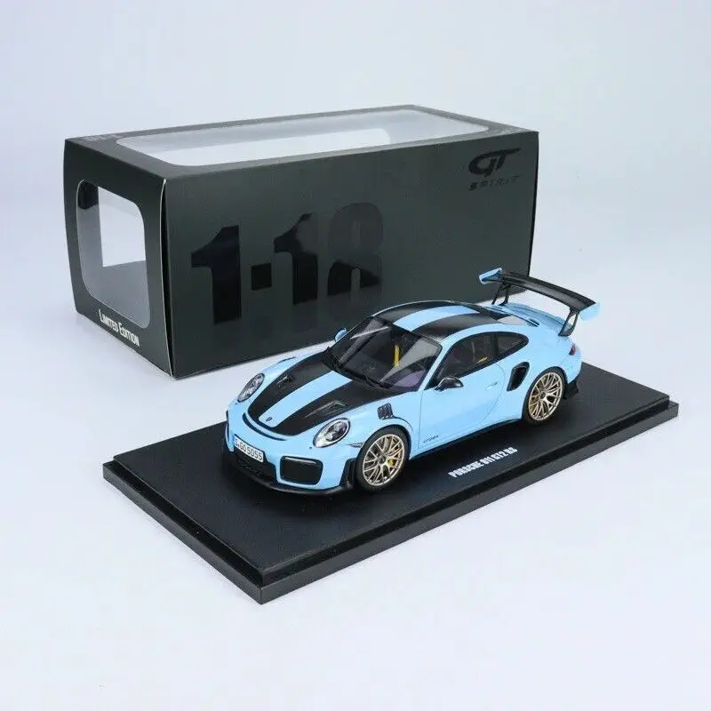 Модель автомобиля GT2 RS Weissach Blue Asia, эксклюзивная модель 1:18 GT Spirit CLDC027 из смолы, коллекция автомобилей, лимитированный выпуск, хобби-игрушки, 911