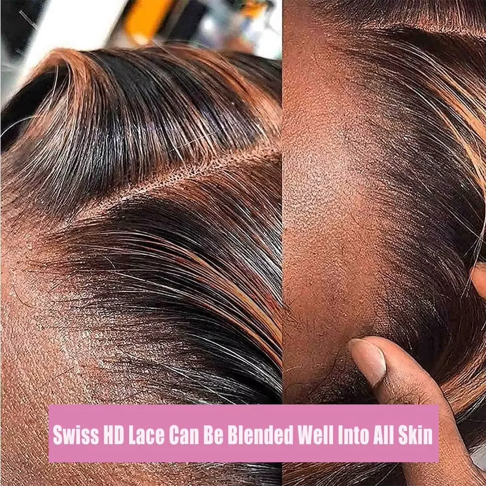 250Density 1B/30 Highlight Deep Wave Frontal Wig 13x6 HD Lace Curly Wigs Water Wave Human Hair Wig 13x4 Highlight Wig Human Hair 3