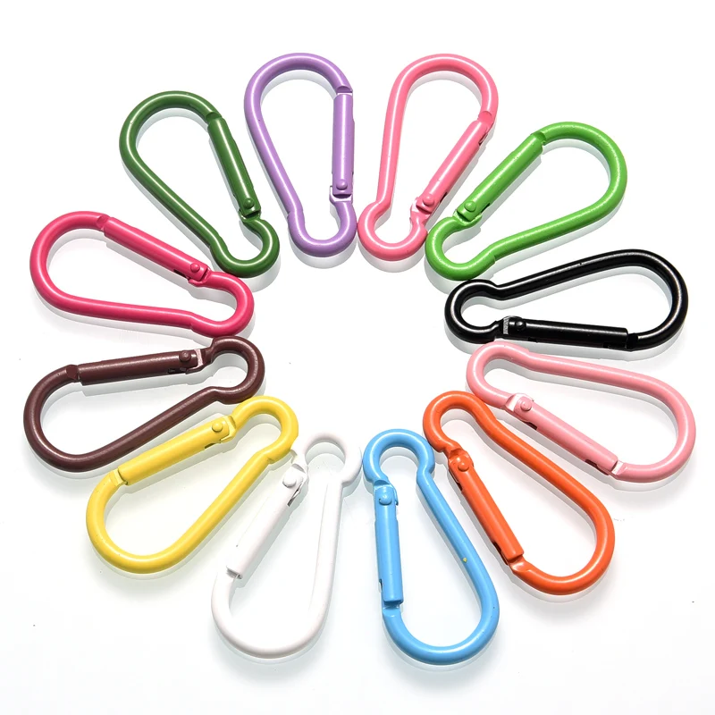 

10Pcs 46mmx23mm Metal Openable Gourd Carabiner Spring Clasps Bag Clips Hook Dog Chain Buckles Connector DIY Keychain Accessory