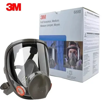 3M 6800 Pittura Spruzzo Respiratore Maschera antigas Industria Chemcial Maschera antigas a pieno facciale Sicurezza sul lavoro Filtro Polvere Maschera a pieno facciale Sostituisci