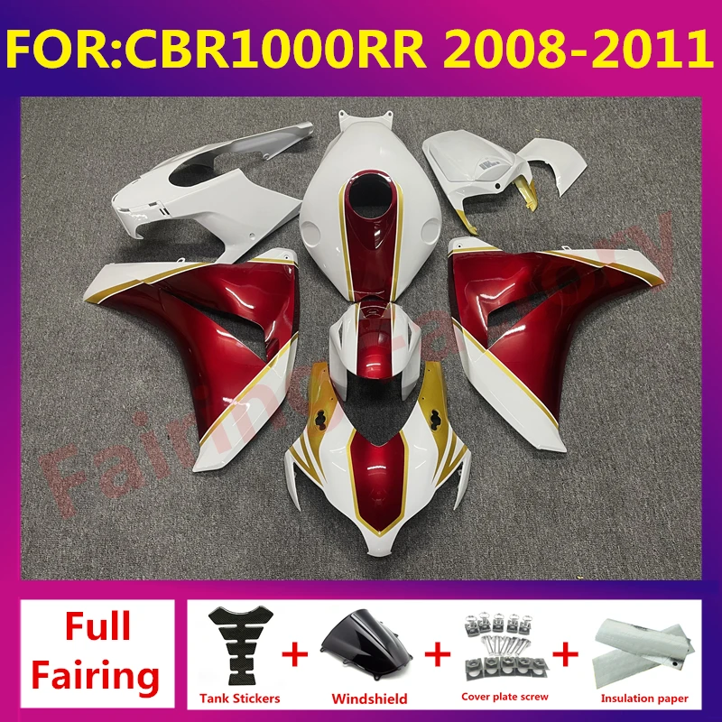 

For CBR1000RR CBR 1000RR CBR1000 RR 2008 2009 2010 2011 Motorcycle full Fairing Kit fit Bodywork fairings kits set red white