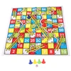 1Set Snake Ladder Educational Kids Children Toys Interesting Board Game Set Portable Flying Chess Board Family Board Game 6