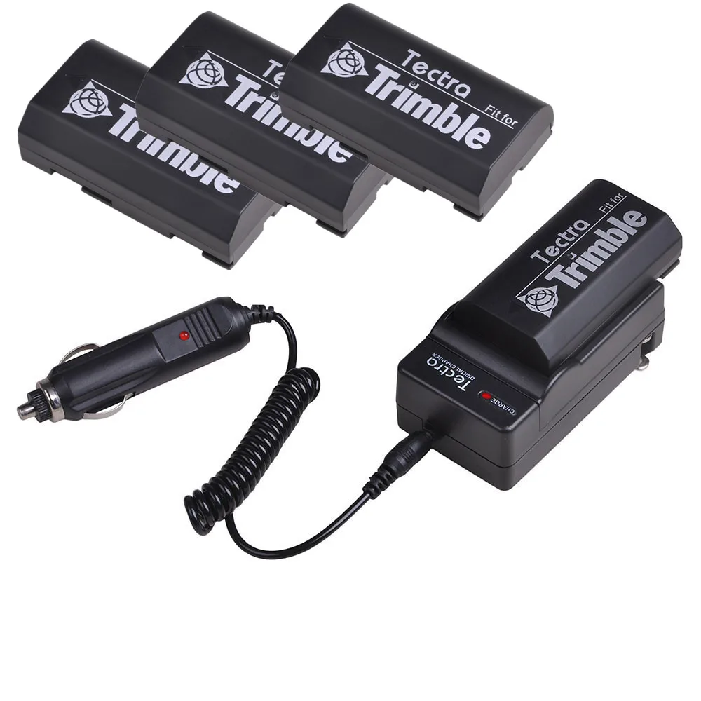 Batteria Da 2600Mah + Caricabatteria Da Auto/Muro Veloce Akku 54344 Per Ricevitore Gps Trimble 54344,92600,5700,5800,Mt1000,R6,R7,R8, Pentax D-Li1