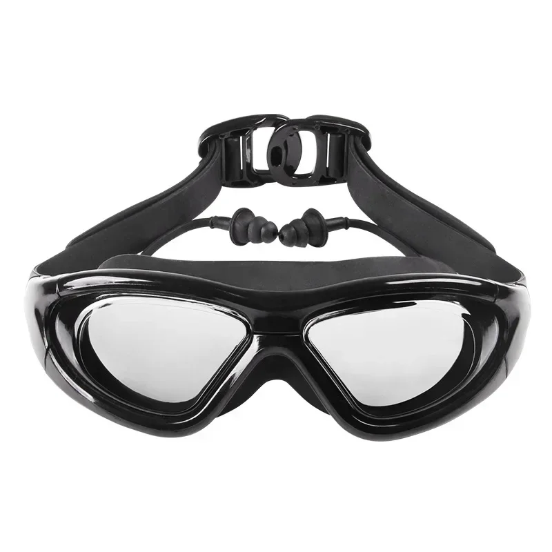 Myopia Swimming glasses  -2.0 ~ -6.0   Anti-Fog Prescription swim eyewear water Silicone Big goggles Men Women 3