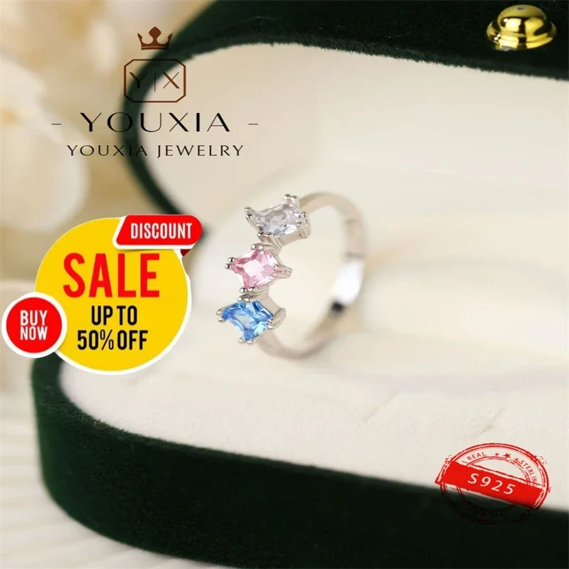 Fashion style luxury personality classic jewelry 925 silver ring for women party holiday Valentine's Day gift