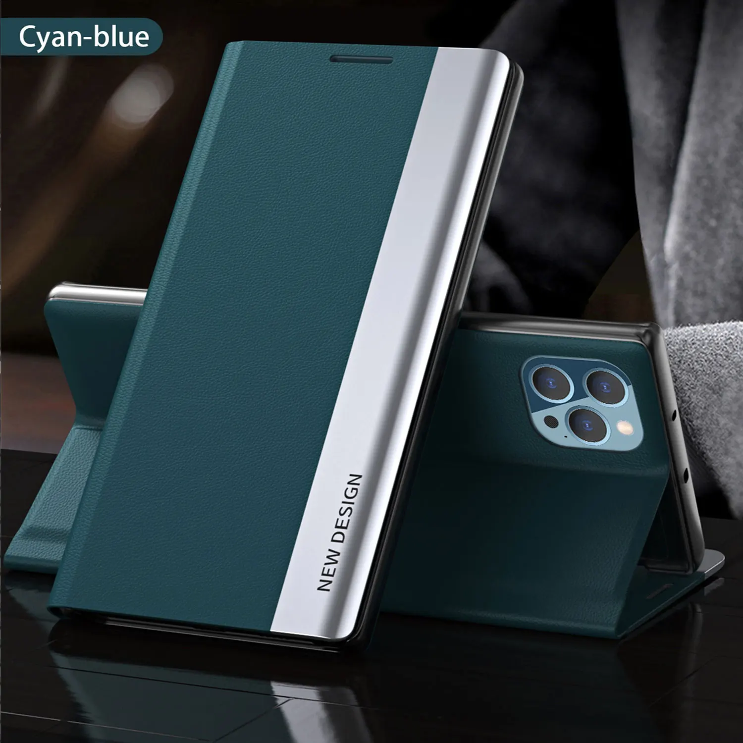 Luxury Shockproof Leather Flip Phone Case - Elegant Hard Book Cover