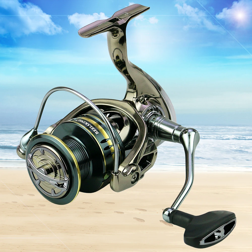 

Spinning Reel Stainless Steel Bearing Saltwater Fishing Reels for Catfish Bass and Inshore Surf Fishing 5.5:1 Fishing Coil Pesca